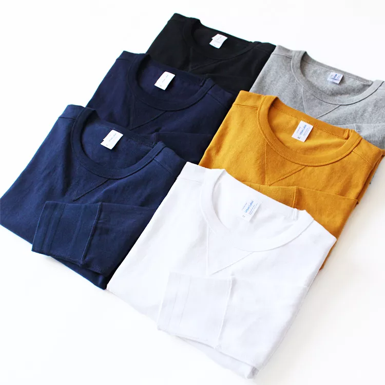 Heavy Cotton Blank Plain Unisex Long Sleeve T-shirt
